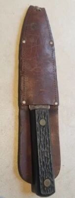 Colonial Prov. Faca de caça vintage EUA lâmina fixa 8,5" com bainha - Imagem 1 de 4