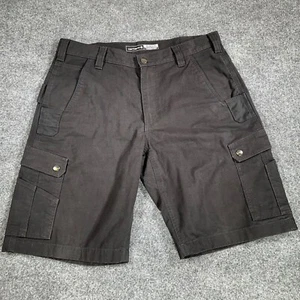 Carhartt Shorts Mens 34 Black Rugged Flex Relaxed Fit Ripstop Cargo Workwear 11" - Picture 1 of 14