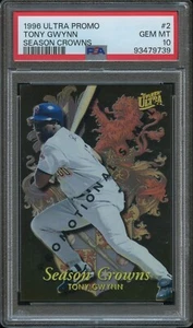 PSA 10 1996 FLEER ULTRA PROMO SEASON CROWNS #2 TONY GWYNN PROMOTIONAL SAMPLE - Picture 1 of 2