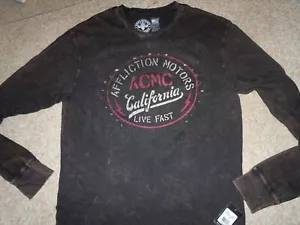 AFFLICTION Manica Lunga "Thermal Look" SCREAMIN EAGLE NUOVO $58 Etichette!!! 4XL - Foto 1 di 4
