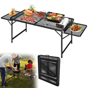 Erweiterbare Campingtisch Klapptisch Klappbar Tisch Gartentisch Camping 120x60cm - Bild 1 von 13