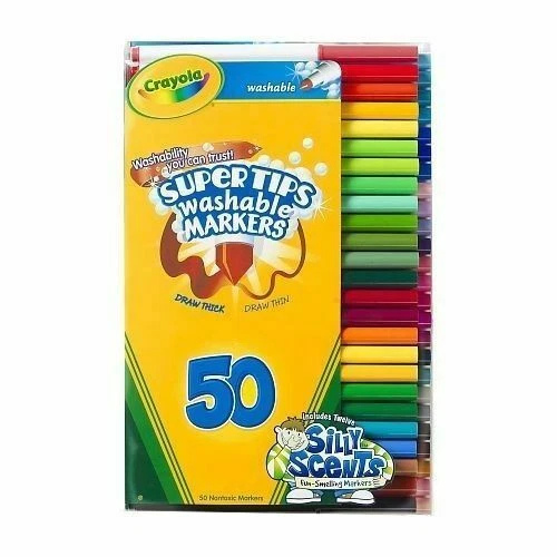 Crayola 50 Washable Supertips 12 Silly Scents - 58-5050
