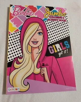 Barbie Jumbo Coloring & Activity Book Tear/Share Pages "Girls Got It" 🆕🆓Ship Foto 1 de 4