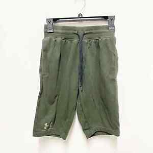 Under Armour Boy's S Green Heat Gear Elastic Drawstring Waistband Sweat Shorts