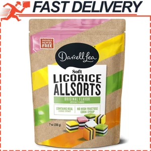 Darrell Lea Soft Australian Licorice Allsorts 7oz Bag - NON-GMO & NO HFCS - Picture 1 of 7