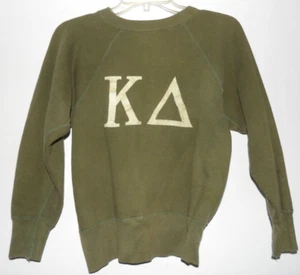 Vtg '60s KAPPA DELTA Sorority Sweatshirt Petite/Small No Tag Attic Find Top Tier - Picture 1 of 4