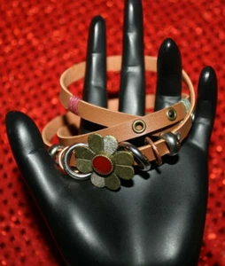 Nuevo brazalete envolvente de cuero sintético marrón para mujer boho joyería de moda - Imagen 1 de 4