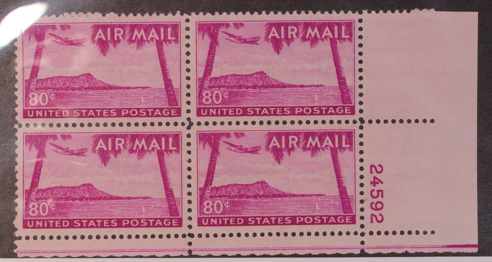 Scott C46 - 80 Cents Hawaii - MNH - Plate Block Of 4 UR 24592 SCV $19.00 - Image 1 of 1