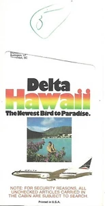 Ticket Jacket - Delta - Hawaii - L-1011 - c1984 (J2047) - Picture 1 of 1