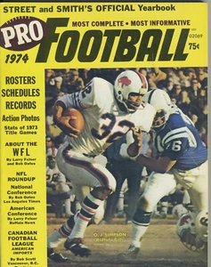 O.J. Simpson Street & Smith's Pro Football 1974 Yearbook Buffalo Bills HOF RB - Picture 1 of 1
