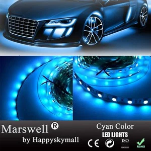 12V 5M Azul Hielo 470nm-490nm Tira LED 5050 Luz 300 LED 60LED/M No Impermeable - Imagen 1 de 3