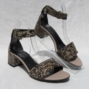 370 $ AGL Italien 36 1/2 US 6 6,5 Schlangenleder Print Leder Knöchelriemen Sandalen Schuhe - Bild 1 von 6