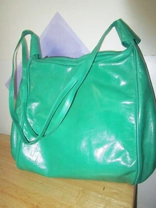 Vintage BRUNO MAGLI Green Leather Shoulder BAG RRP £290.00 - Foto 1 di 15