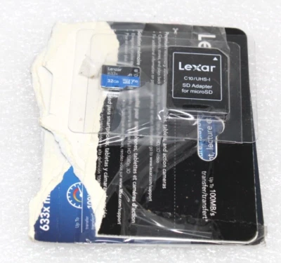Lexar BLUE Series High-Performance 633x 32GB MicroSDHC UHS-I U1 Memory Card - Image 1 of 2