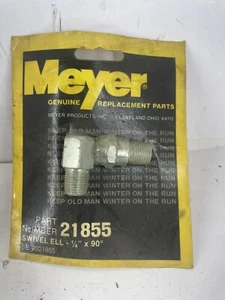 21855 Swivel elbow Genuine Meyer 90 1/4-20 pipe thread Diamond Meyers plow  - Picture 1 of 1