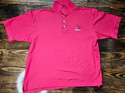 Camisa polo grande roja 100 % algodón Pima GEAR For Sports Cardinals para hombre Foto 1 de 4