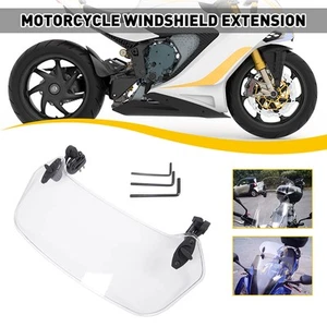 Motorcycle Universal Clip Wind On screen Windshield Deflector Extension Spoi - Picture 1 of 12