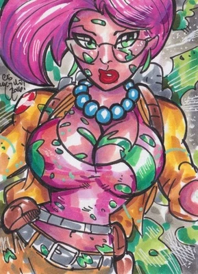 Ghostbusters' Джанин оригинальный эскиз карта картина Крис Макджанкин - Изображение 1 из 3