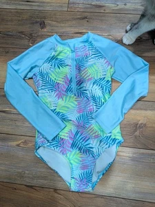 Cat & Jack Girls Girls One Piece Rash Guard Swimsuit Size 6/7 - Picture 1 of 3