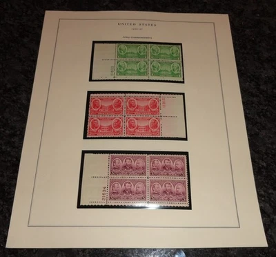 SC's 785-794 (1936-1937 Army-Navy Issue) PLATE BLOCKS 11 are MNH only #788 MLH - Image 1 of 4