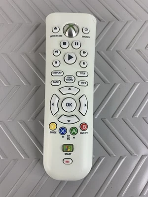 Control remoto multimedia original Xbox 360 X803250-002 blanco OEM Microsoft DVD probado Foto 1 de 3