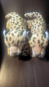 Pair Aurora Plush Cheetah Cub Laying 14” Soft Realistic Huggable - Picture 1 of 5