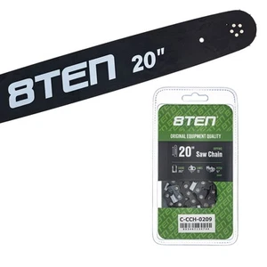 8TEN 20" Chainsaw Guide Bar & Chain .063 3/8 72DL for Stihl 36RS372E 36210050072 - Picture 1 of 7