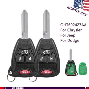 2 Replacement For 2008 2009 2010 2011 2012 Jeep Liberty Remote Key Fob 4 Button - Picture 1 of 7