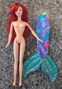 Vintage 1995 Disney kleine Meerjungfrau Arielle Puppe Spielzeug Mattel lose mit Schwanz * Mängel - Bild 1 von 19
