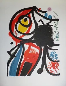 Joan Miro Lithographie auf Velin signiert Abstrakte Kunst Surrealismus Barcelona Paris - Bild 1 von 1