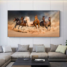 Six Running Horse Animal Painting Canvas Art Posters and Prints Wall Art Picture