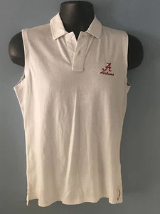 University of Alabama Ladies White Tank Top Polo with Script A - Picture 1 of 2