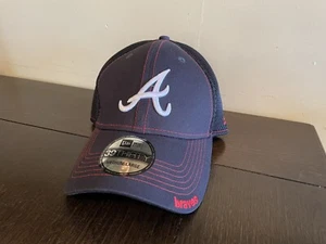 Atlanta Braves New Era Navy Blue Neo 39Thirty Flex Fit 3930 Hat NWT - Picture 1 of 8