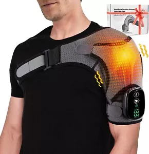 Cordless Shoulder Heating Pads with Massager for Shoulder Pain Frozen Shoulder - Picture 1 of 14