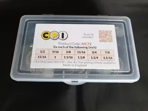 Assorted Imperial Cup Core Plugs - Zn Plated CR4 Mild Steel BS1449 Qty: 72 - Picture 1 of 3