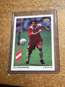 1993 Upper Deck World Cup English/Spanish Preview # 61 Paul Peschisolido Canada - Picture 1 of 2