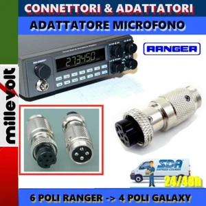 Adapter Connector Mikrofon Ranger 6 A 4 Polig CB Galaxy Pluto Saturn - Bild 1 von 1