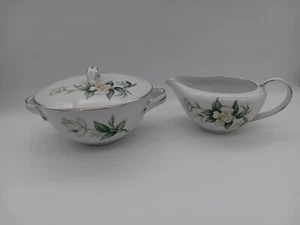 Vintage Hancrafted Fine China Sugar Bowl and Creamer Japan Gardenia Pattern - Picture 1 of 8