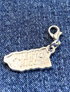 Puerto Rico Shiny Silver Plated Charm Bracelet Scrapbook Bookmark - Picture 1 of 2