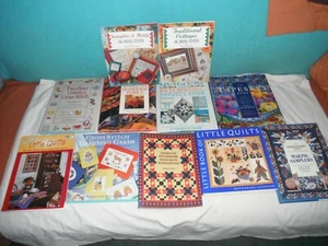 sewing books cross stitch patchwork paper and hard back little used - Picture 1 of 22