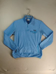 Columbia PFG Womens Sweater Medium Blue Fleece 1/4 Zip Long Sleeve Pullover - Picture 1 of 13