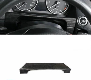 For BMW X1 E84 2013-2015 Black Wood Grain Dashboard Instrument Cover Strip Trim - Picture 1 of 10