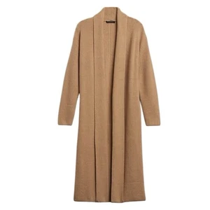 Banana Republic Birdseye Tan Duster Cartigan Size M - Picture 1 of 7