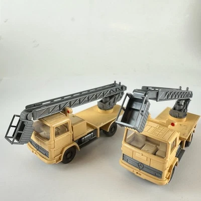 Two Vintage Wiking Plastic Mercedes Crane Trucks Models - Image 1 of 4