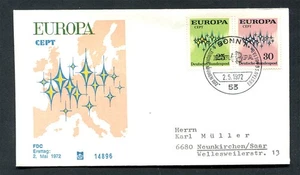 Germany - BRD : First Day Cover from 1972 (Europe) with fancy cancel - used - Picture 1 of 1