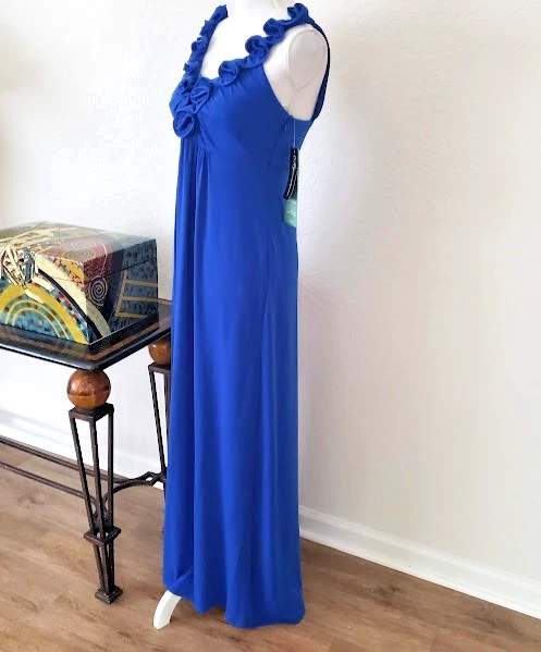 Vestido Signature by Sangria Azul Eléctrico FORMAL Talla 8 Nuevo con Etiquetas Sujetador Incorporado Rtl $100 Foto 1 de 4