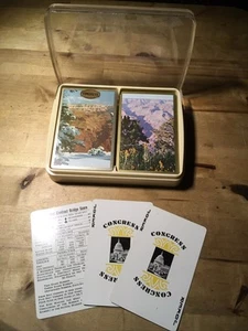 Vintage Congress Playing Cards Sets 2 Decks "Grand Canyon" - Complete With Case - Picture 1 of 21