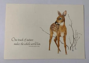 Vintage Greeting Card Christmas Deer Forest Animal Shakespeare Quote Ephemera - Picture 1 of 4