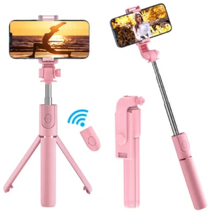 Teléfono móvil anti-vibración selfie stick soporte vivo inalámbrico foto trípode - Imagen 1 de 10