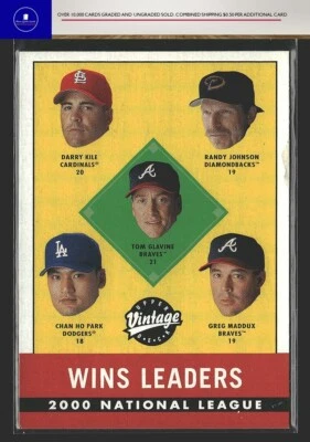 2001 Upper Deck Vintage Glavine / Kile / Johnson / Chan Ho Park / Maddux #400 - Image 1 of 2